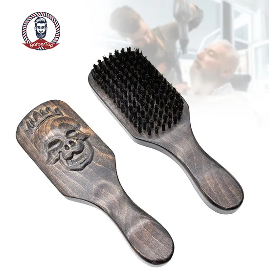 Wholesale Wooden Handle Black Wood Nylon Beard Brush Shaving Brush 