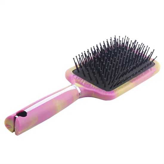 Hot Sale Latest Plastic Cushion Paddle Detangling Hairbrush Comb Hair Styling Tools 