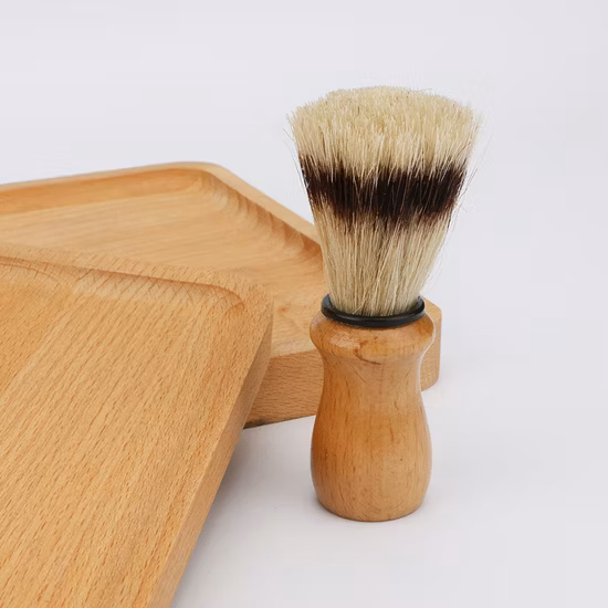 China Manufacturers Private Label Beard Brush Wood Handle Horse Hair Shaving Brush