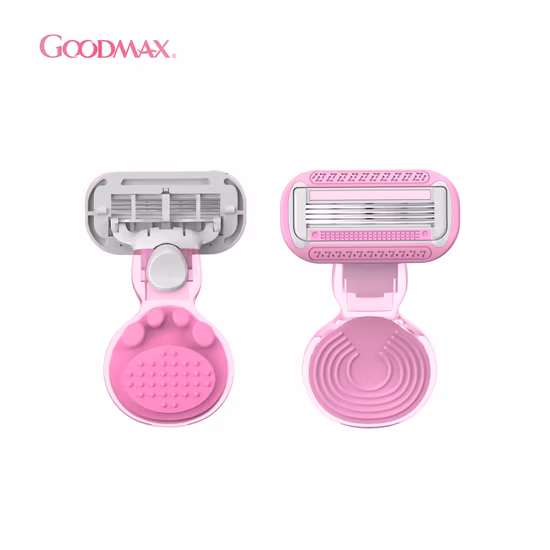 Portable 4 Blade System Razor with Replacement Cartridges for Lady SL