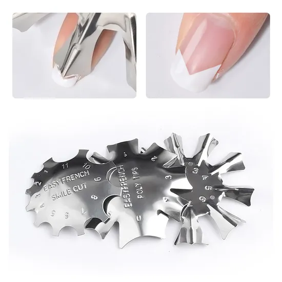 High Quality French Line Edge Nail Clippers Mold Tool Smile Shape Trimmer Fader Styling Style Manicure Nail Tool 