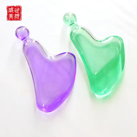 Guasha Board Sector Shape Crystal Face Massage Tool 