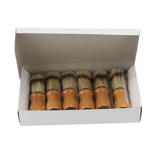 D810 Cheaper Hair Salon Tool, Barber Use Horse Hair Beech Natural Wood Handle Shaving Brush 
