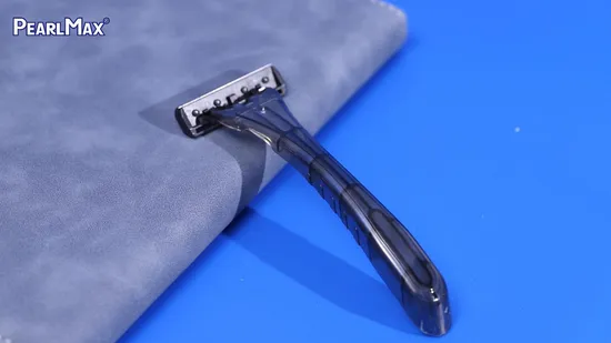 Pearlmax Factory New Design Triple Blade Stainless Steel System Face Razor Compatible with 3 Razor Plastic Handle Men′s Shaving 