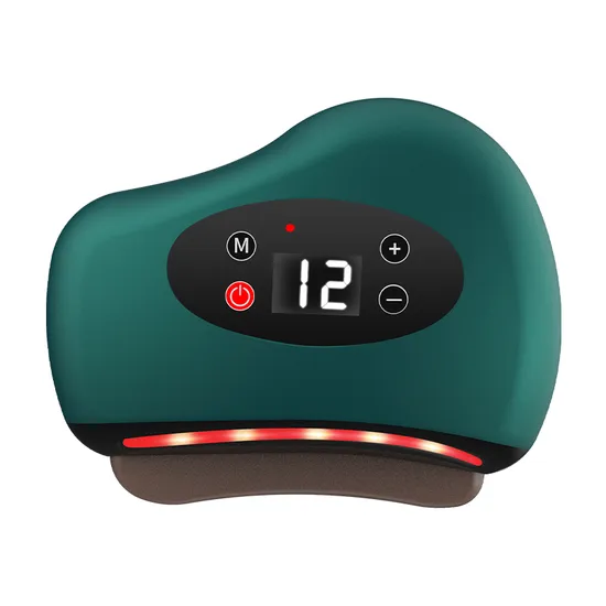 Electric Guasha Massager Hot Stone Heating Vibration Scraping Neck Massage Face Skin Lifting Removal Wrinkle Tools 