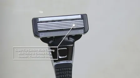 Five Blade System Razor with Washable Cartridges 