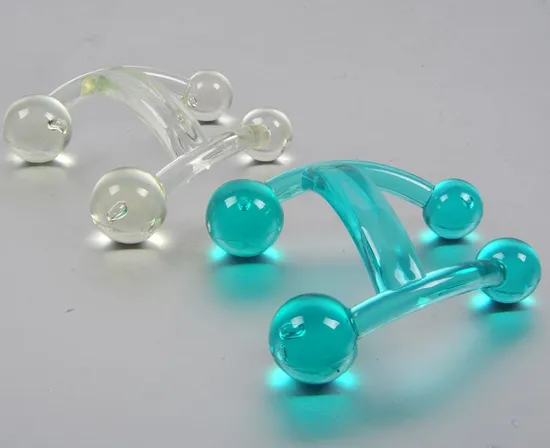 Plastic Small Handheld Reflexology 4 Points Quad H Shaped Facial Back Neck Body Relaxing Acupressure SPA Therapy Massage Tool 