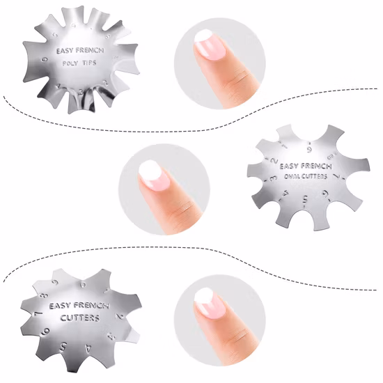 Nail Cutter Stencil Tool Smile Shape Trimmer Clipper Styling Forms Manicure Nail Art Tools