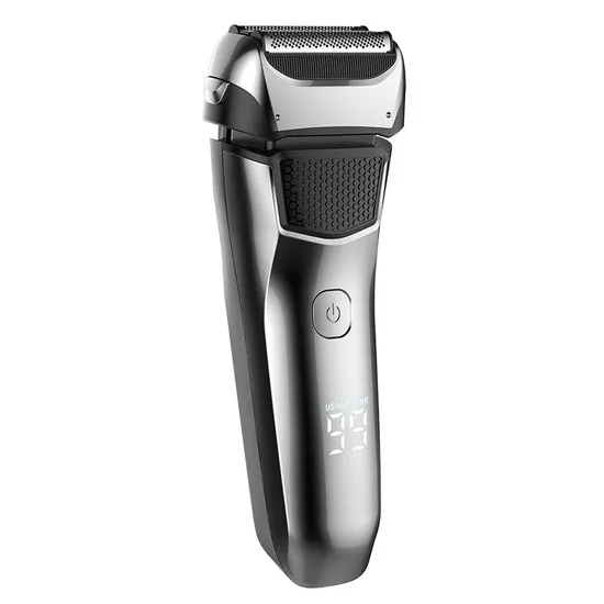 Professional Waterproof USB Rechargeable Shaver Triple Blade Reciprocating with LED Display Painless Shaving 